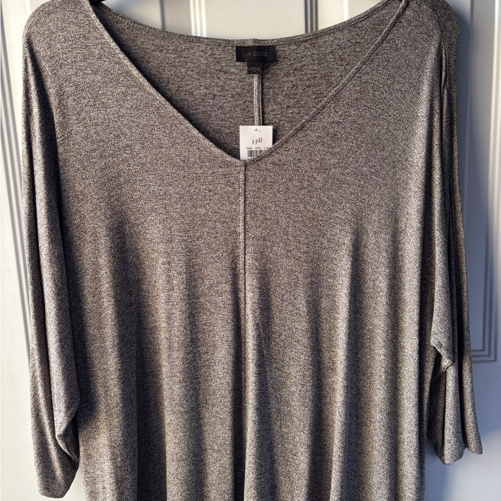 J. Jill Gray Oversized Tunic with 3/4 Sleeves